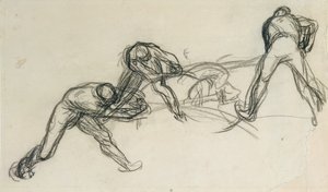 ピットソーヤーズ（紙にチョーク） 作： Jean Francois Millet